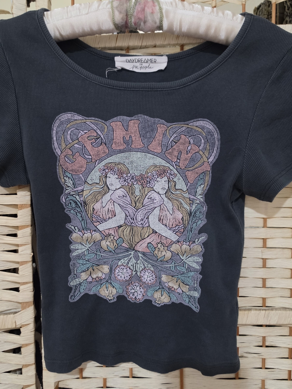 Daydreamer Girl's Charcoal 'Gemini' Graphic Tee